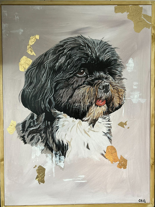 Custom Pet Portrait – Hand-Painted Animal Art on Canvas