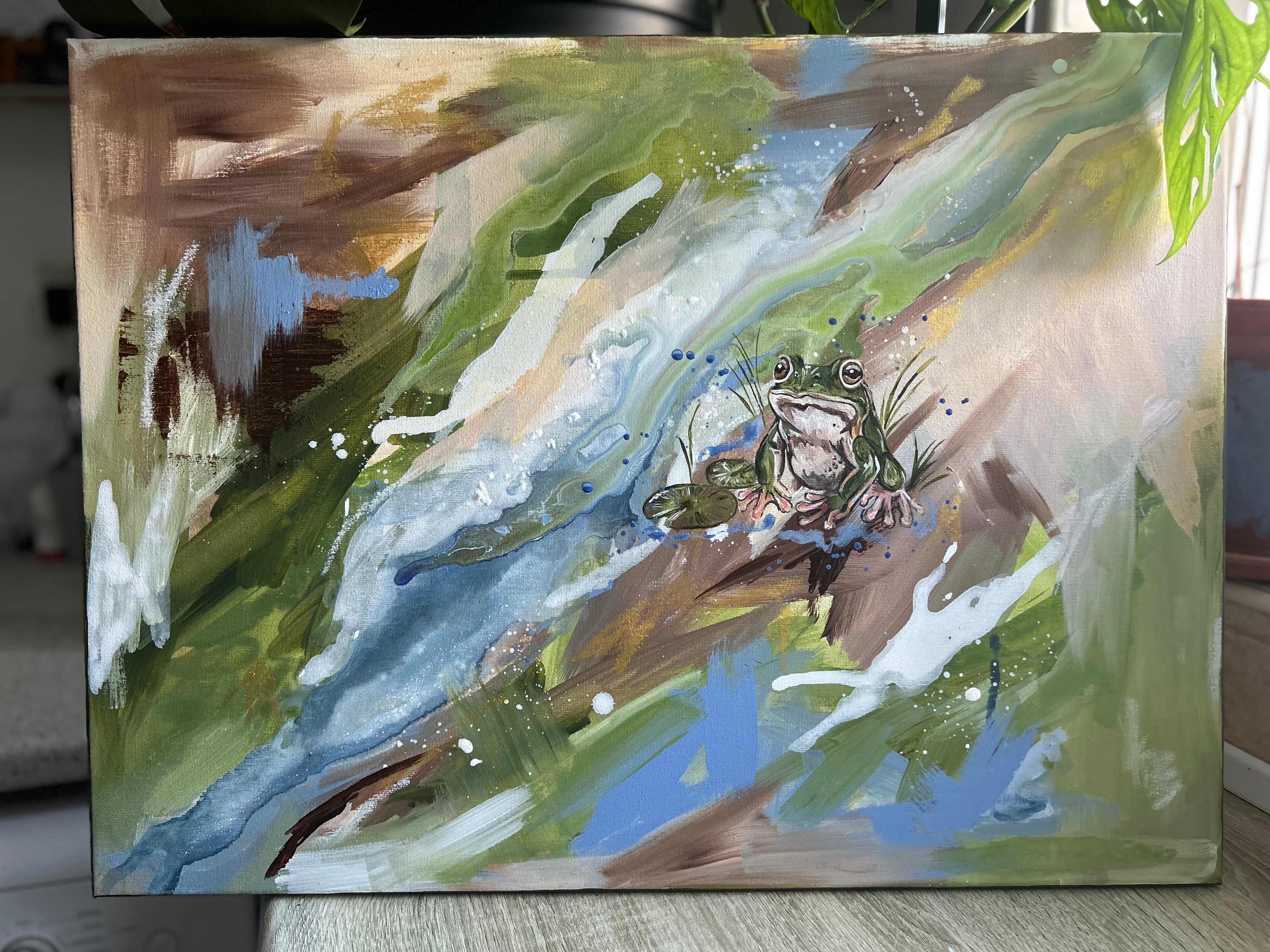 Original Frog painting | Wildlife art | Woodland collection |
