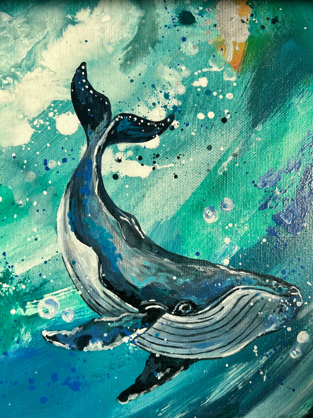 Original Whale painting | Sea life collection