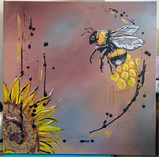 Sunny Bee Canvas prints