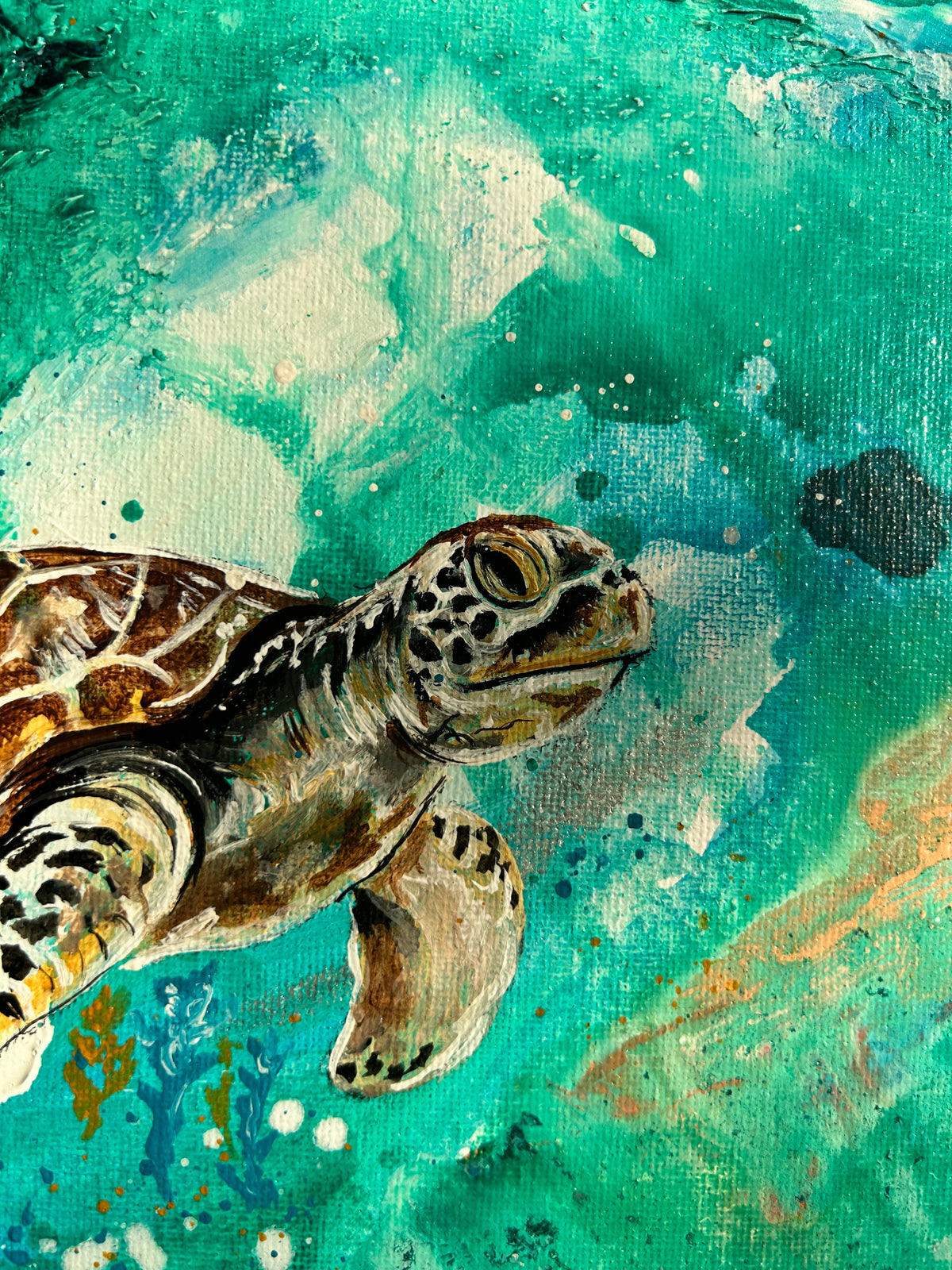 Original Sea Turtle painting | Under the sea collection | sea life art