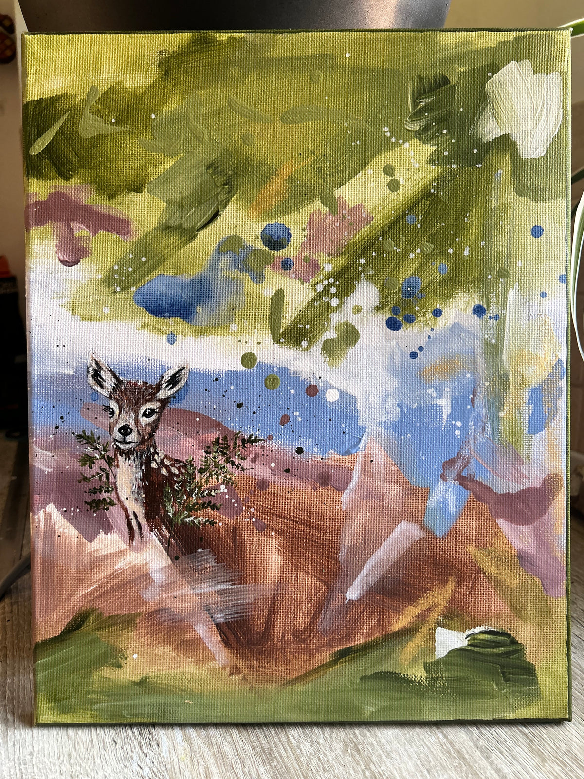 Original Deer painting | Wildlife art |Woodland collection |