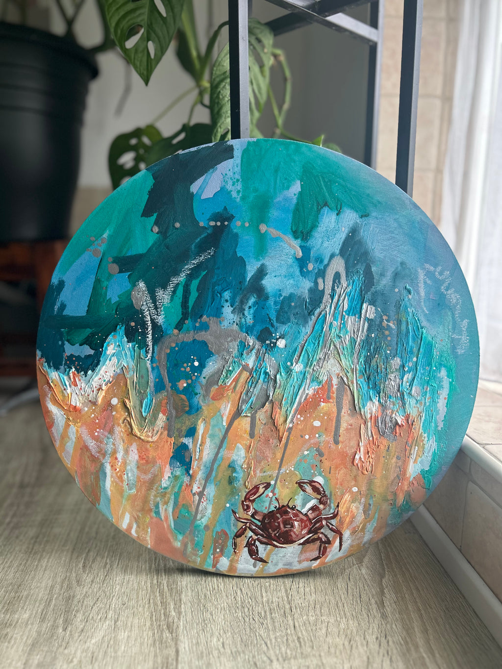 Original crab painting | Under the sea collection | sea life art