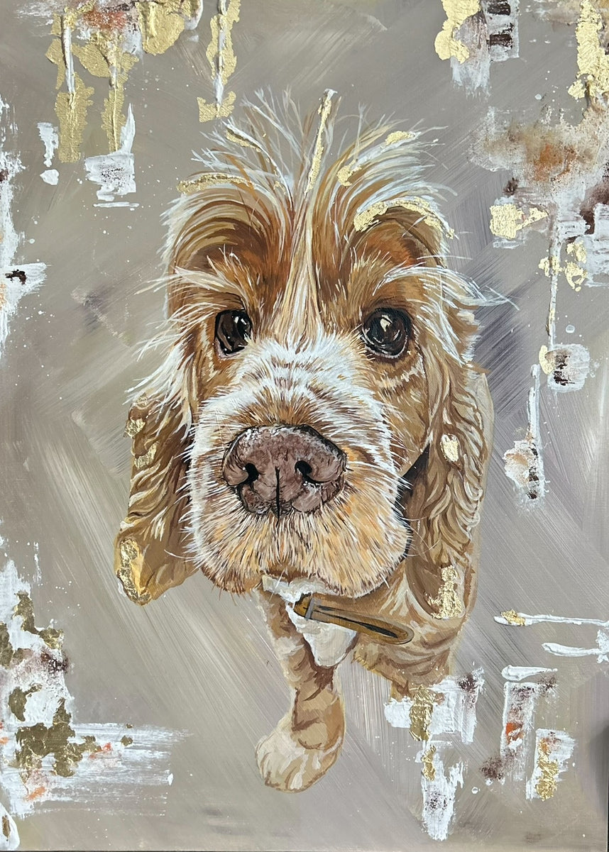 Custom Pet Portrait – Hand-Painted Animal Art on Canvas